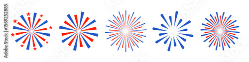fireworks icon. fire works set