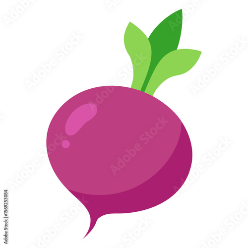 Radish vegetable vector perfect for healthy food, farm, eco, and organic-themed digital design projects.
  