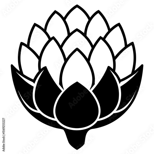 Artichoke  vegetable vector perfect for healthy food, farm, eco, and organic-themed digital design projects.