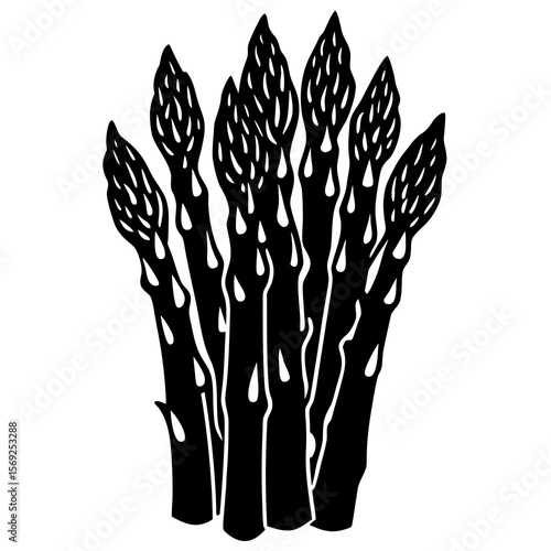 Asparagus  vegetable vector perfect for healthy food, farm, eco, and organic-themed digital design projects.