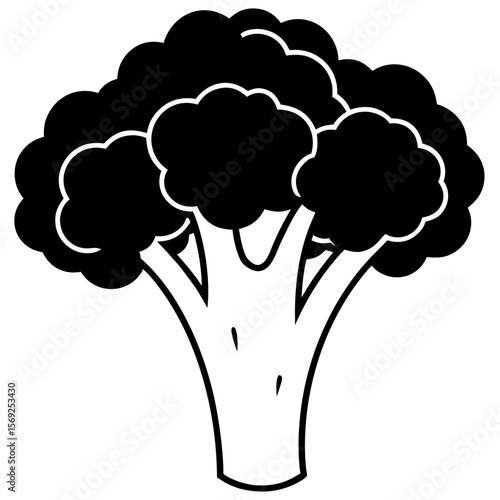 Broccoli  vegetable vector perfect for healthy food, farm, eco, and organic-themed digital design projects.