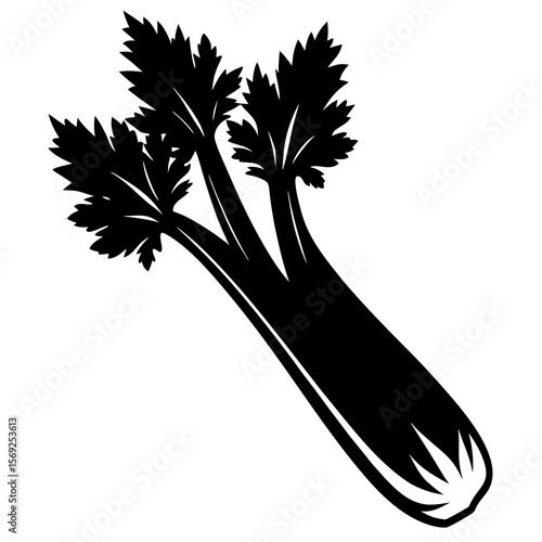 Celery vegetable vector perfect for healthy food, farm, eco, and organic-themed digital design projects.