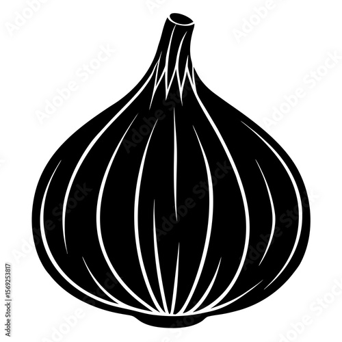 Garlic  vegetable vector perfect for healthy food, farm, eco, and organic-themed digital design projects.