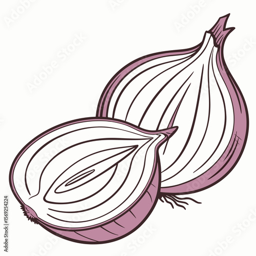 Onion  vegetable vector perfect for healthy food, farm, eco, and organic-themed digital design projects.