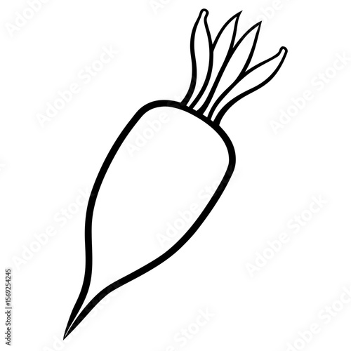 Parsnip  vegetable vector perfect for healthy food, farm, eco, and organic-themed digital design projects.