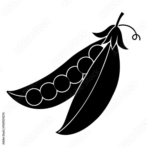 Peas vegetable vector perfect for healthy food, farm, eco, and organic-themed digital design projects.