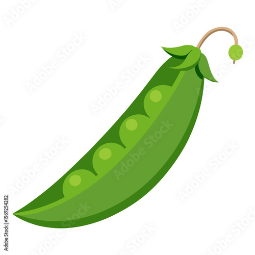 Peas vegetable vector perfect for healthy food, farm, eco, and organic-themed digital design projects.