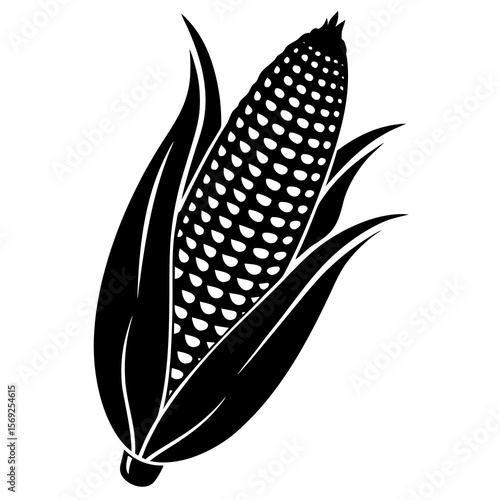 Sweet corn vegetable vector perfect for healthy food, farm, eco, and organic-themed digital design projects.