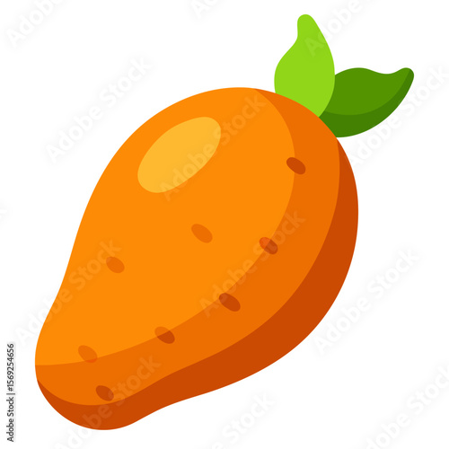 Sweet potato vegetable vector perfect for healthy food, farm, eco, and organic-themed digital design projects.