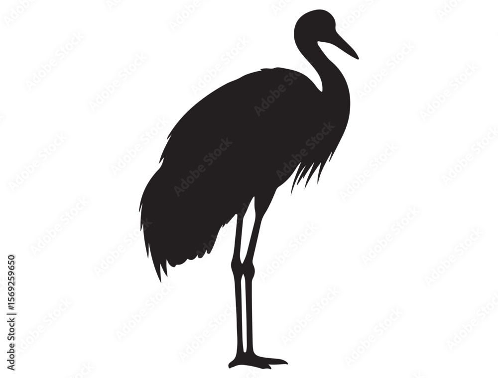 Obraz premium CRANE BIRD SILHOUETTE