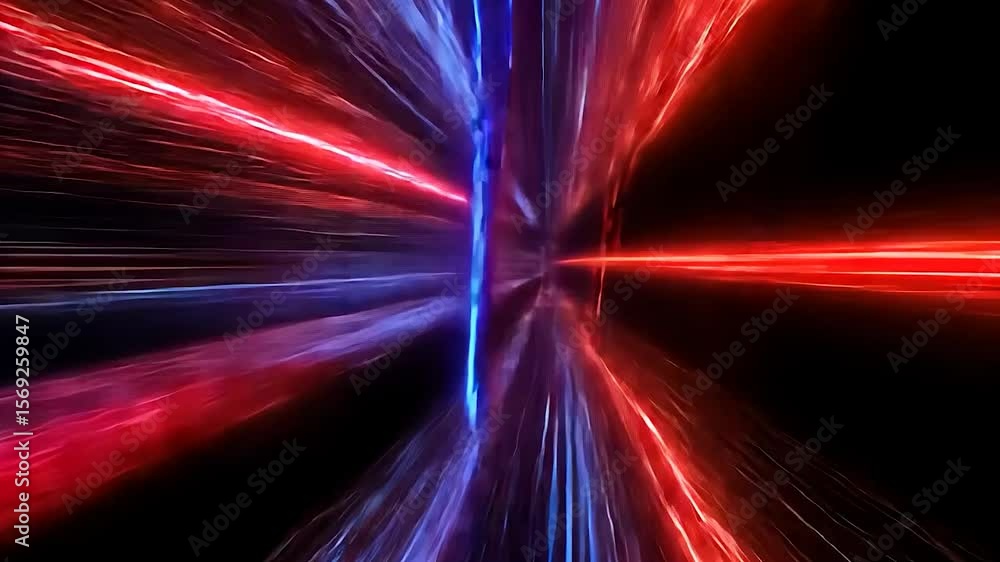 Abstract vibrant red and blue light streaks Abstract vibrant red and blue light streaks