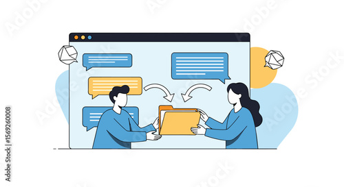 Efficient digital collaboration and data transfer between colleagues working together remotely
