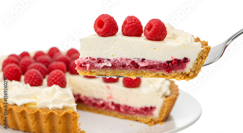 Wallpaper Mural Deliciously baked strawberry cheesecake slice on a plate, a sweet and tasty pastry dessert Torontodigital.ca