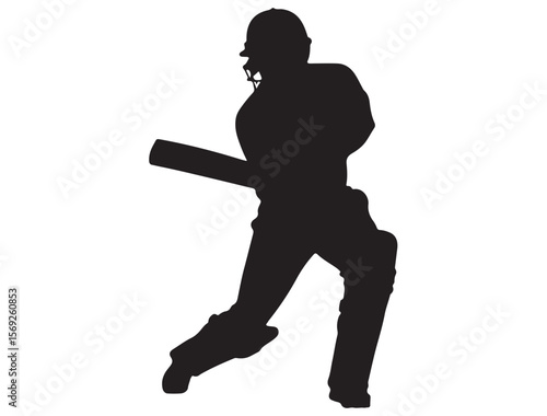 CRICKET PLAYER SILHOUETTE