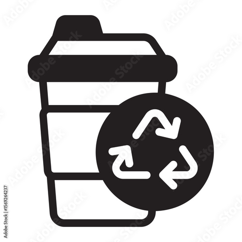 recyclable glyph icon