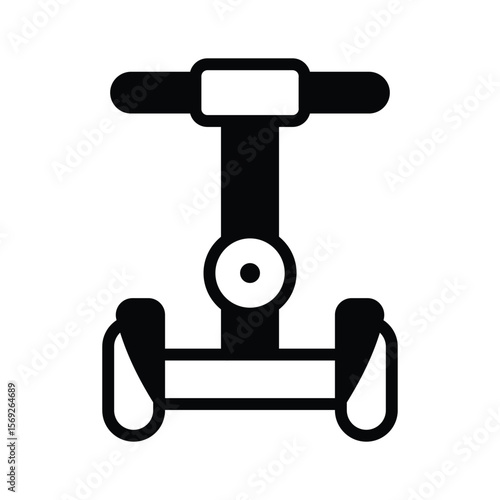 Well designed glyph icon of self-balancing segway icon