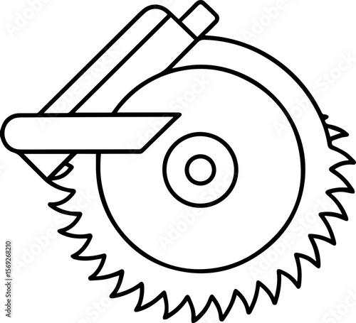 circular saw outline vector illustration vector illustration line art