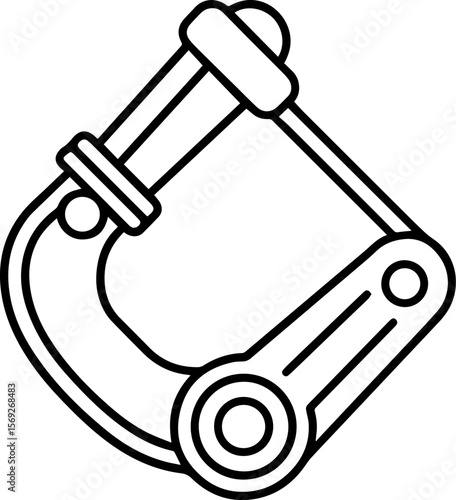 clamp connector outline vector illustration vector illustration line art