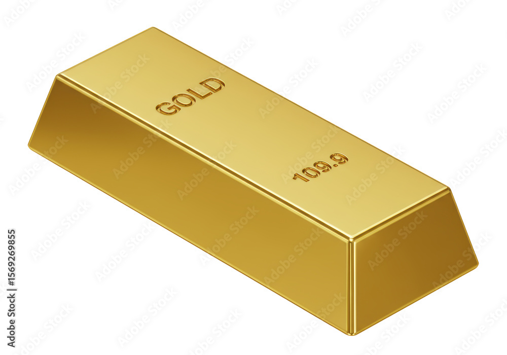 Isolated Gold Bar with Ounce Designation Isolated Gold Bar with Ounce Designation