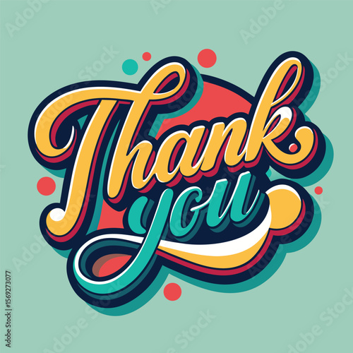 Festive thank you artwork with design