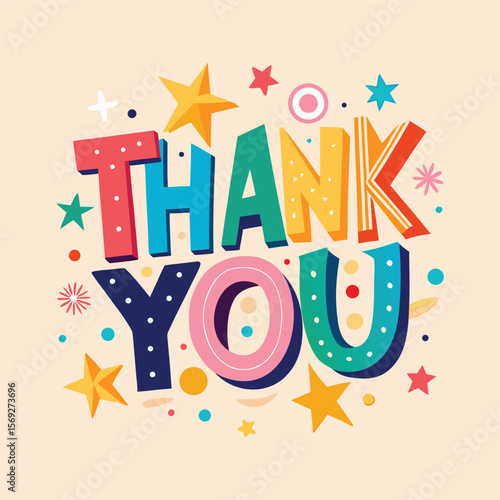 Thank you art with pastel accents