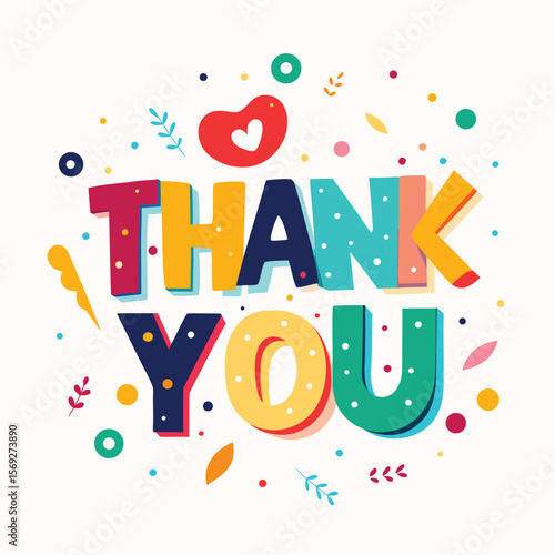 Thank you poster with star elements