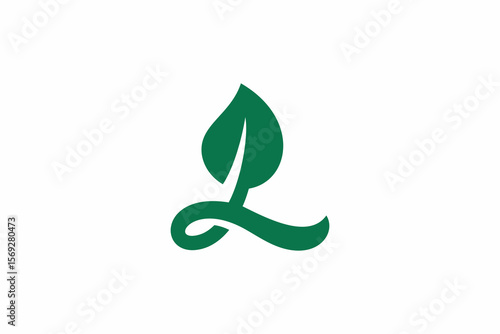 Letter L Leaf Logo