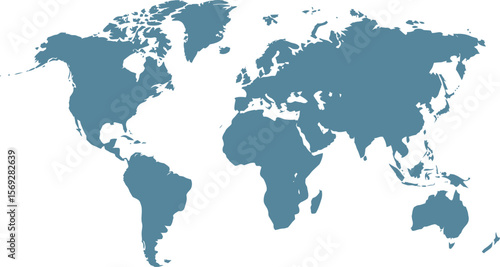 World map vector illustration global geography earth continents travel