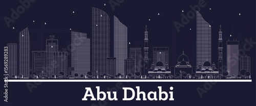 Abu Dhabi outline inverse
