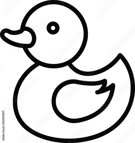 Rubber Duck: Outline Icon

