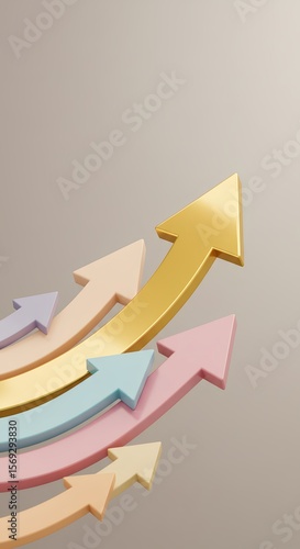 Arrows Converging into a Single Direction
