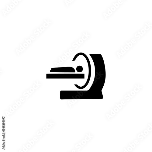 Magnetic resonance imaging icon flat vector design. 