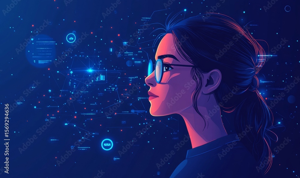 woman in the night club, Generative AI woman in the night club, Generative AI