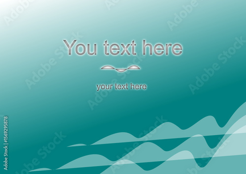 Modern abstract presentation template with wave design and gradient background