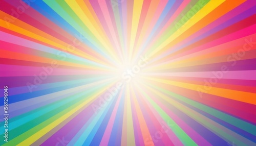 an radial gradient lgbt pride background with subtle rainbow hues, with gradient lined margins, suitable for company pride reports.