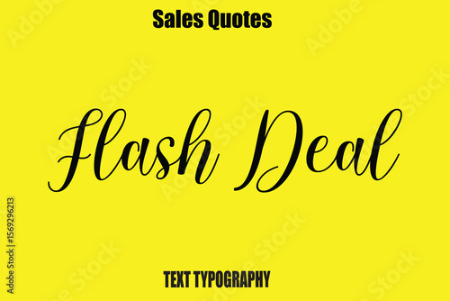 Flash Deal Typography Saying For Sale Banner