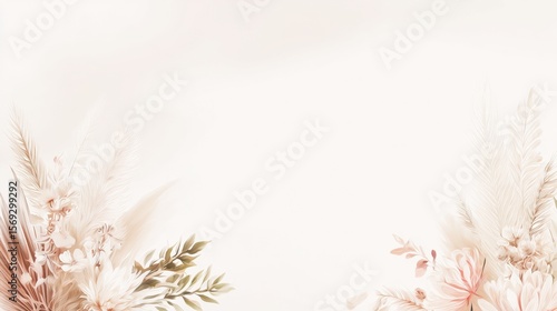 Soft floral arrangement with delicate pastel colors and gentle background for serene design