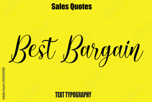 Best Bargain Typography Saying For Sale Banner