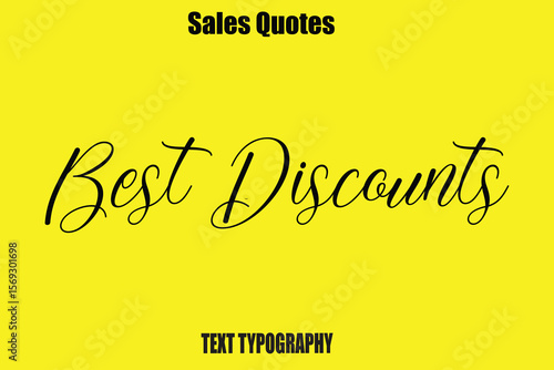 Best Discounts Typography Saying For Sale Banner