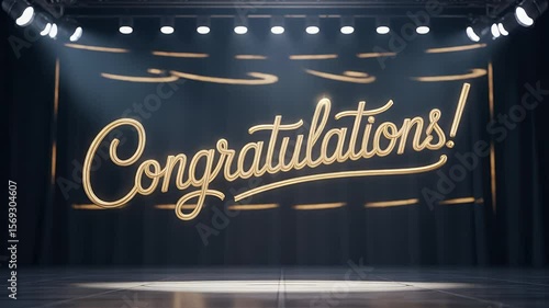 Celebratory Stage: An illuminated 