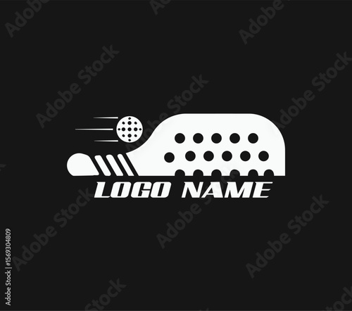 Tableau sur toile Minimalist Pickleball Logo with Speed Effect