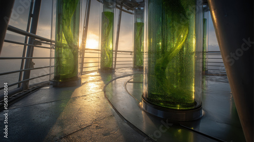 Wallpaper Mural 沖合藻類燃料プラントの夜明け / Offshore Algae Fuel Plant Dawn Torontodigital.ca