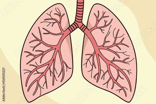  Lung Icon Representing Respiratory Health, Breathing Exercises, and Pulmonary Care