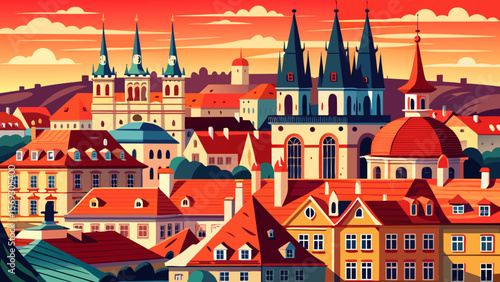 Charles University, Czech Republic – Red rooftops, gothic windows, and baroque facades frame a historic jewel in the heart of Prague.