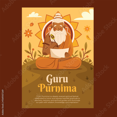 Guru Purnima Spiritual Meditation Poster