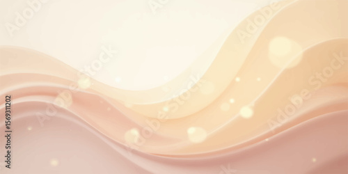 Abstract background vector illustration featuring a flowing blue and orange wave design with light and motion
