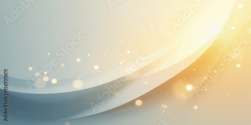 Vibrant abstract background vector with golden stars, glowing bokeh, and sparkling glitter, perfect for a bright Christmas holiday design