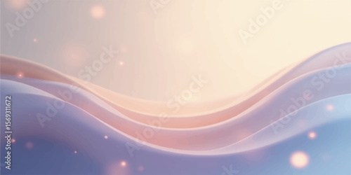 Colorful abstract blue background with flowing waves and smooth digital design elements