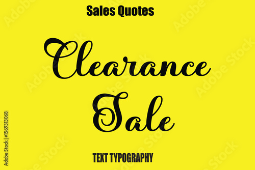 Clearance Sale Typography Saying For Sale Banner