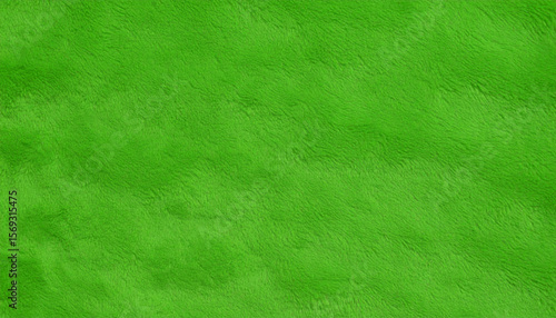Neon Green Soft Fur Texture. Flat Surface. Background. Wallpaper.